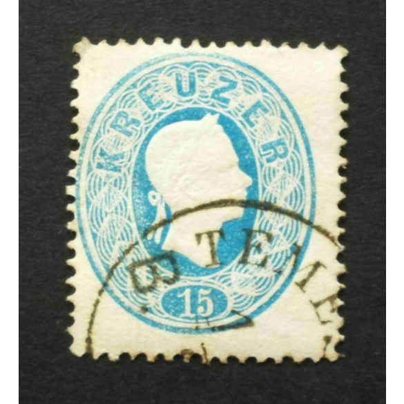 Magyarország 1861 Könyvnyomat 15 Kr. TEMES(VÁR) / B.(H.) E2.31 Gudlin 70 