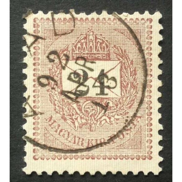 Hungary 1889 Letter, black cipher 24 kr. perf. 12:11 3/4 A(r)ad used