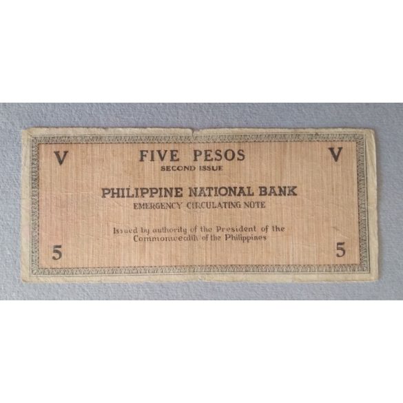 Philippines 5 Pesos 1941 VG