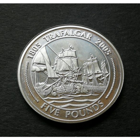 Gibraltár 5 Pounds 2005 ezüst PP, emlékérem