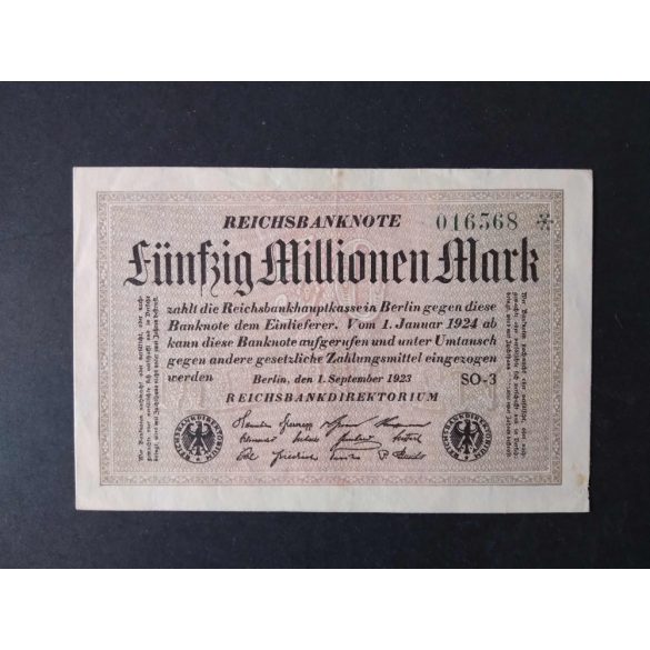 Germany 50 Million Mark 1923 XF