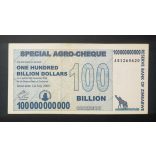Zimbabwe 100 milliárd Dollar 2008 aUNC 
