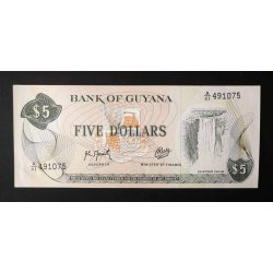 Guyana 5 Dollars 1992 UNC-