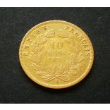 France III. Napoleon 10 Francs 1856 A 3.15 g gold
