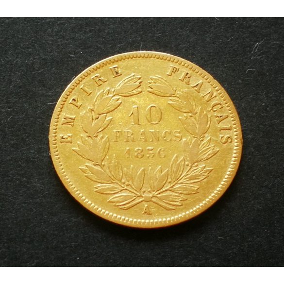 France III. Napoleon 10 Francs 1856 A 3.15 g gold