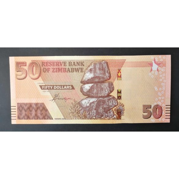 Zimbabwe 50 Dollars 2020/21 UNC 