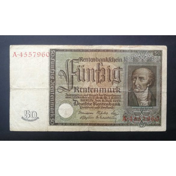 Germany 50 Rentenmark 1934 F