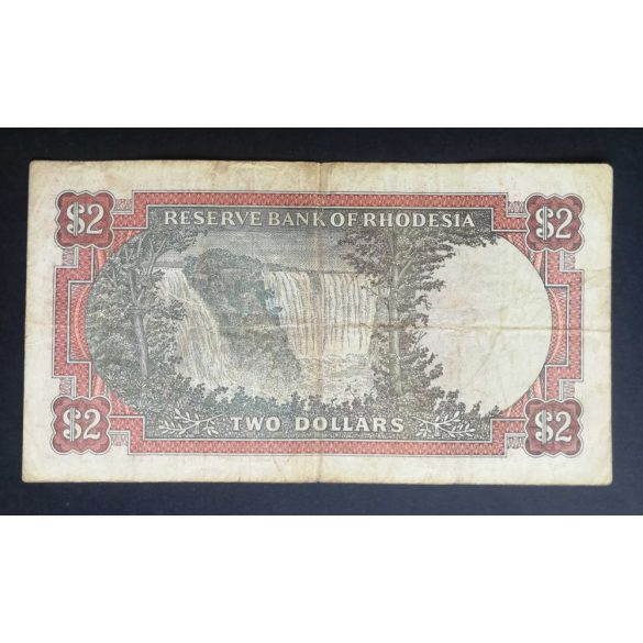 Rodézia 2 Dollars 1974 F-