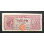 Italy 100 Lire 1944 F