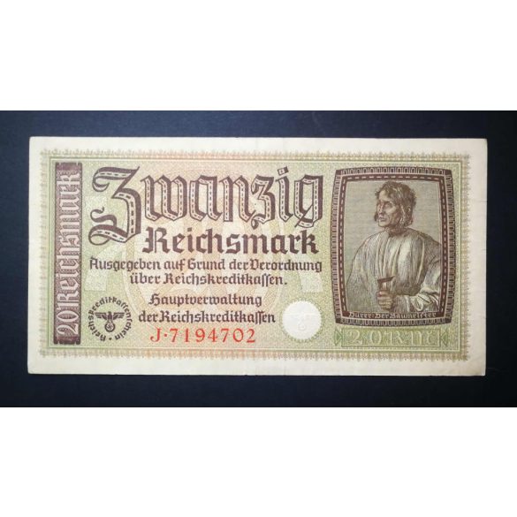 Germany 20 Reichsmark 1940-45 VF