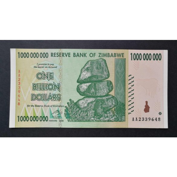 Zimbabwe 1 Milliárd Dollars 2008 AUNC