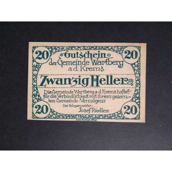 Austria 20 Heller 1921 Unc Wartberg