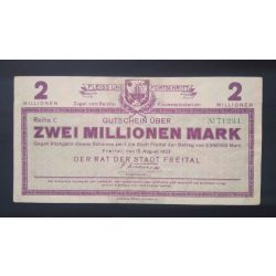 Németország Freital 2 Millió Mark 1923 VF