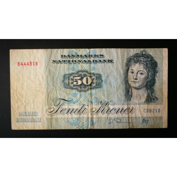 Denmark 50 Kroner 1972 F