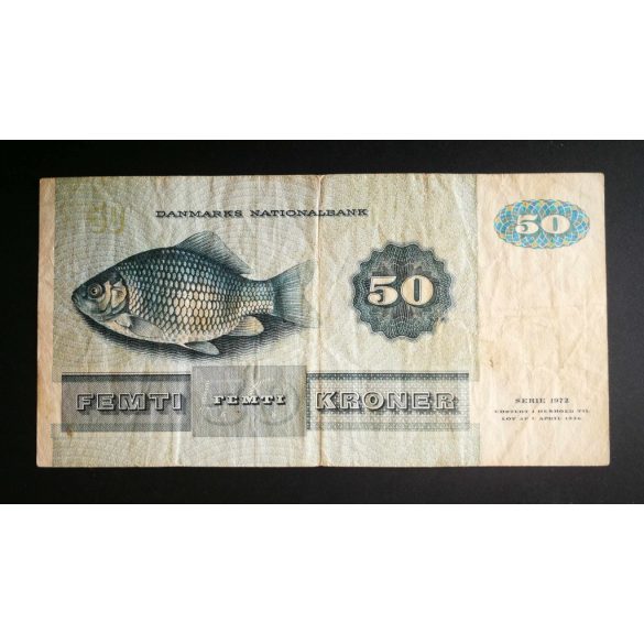 Denmark 50 Kroner 1972 F