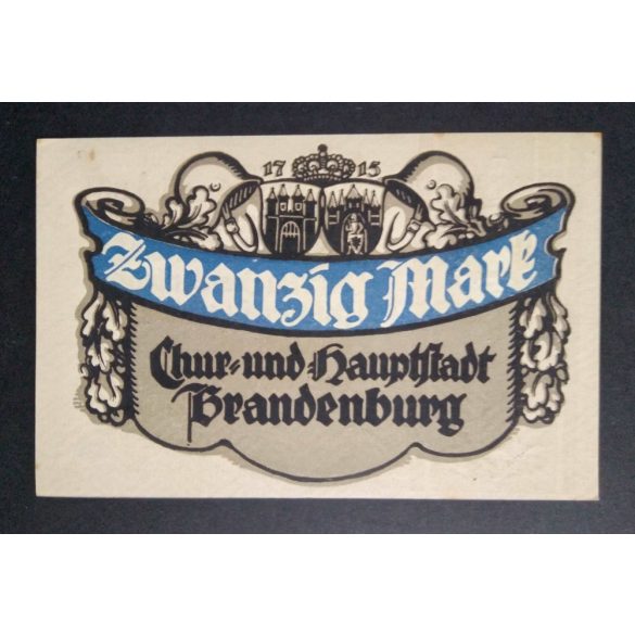 Germany 20 Mark Brandenburg 1918 aUNC