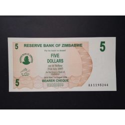 Zimbabwe 5 Dollars 2006 UNC