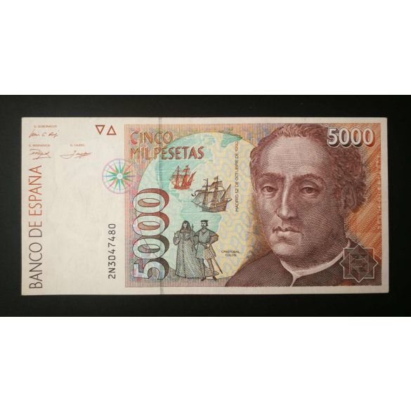 Spanyolország 5000 Pesetas 1992 UNC