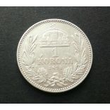 Hungary 1 Korona 1894 KB silver 4.9 g