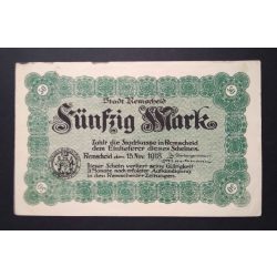 Germany 50 Mark Remscheid 1918 VF+
