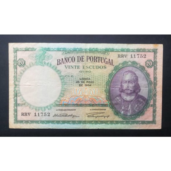 Portugal 20 Escudos 1954 F