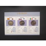 EU 2 Euro 3 db-os emlékérme szett Unc