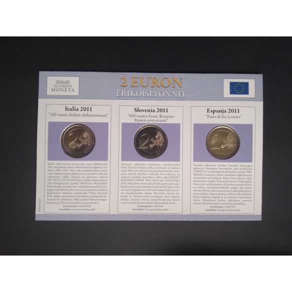 EU 2 Euro 3 db-os emlékérme szett Unc