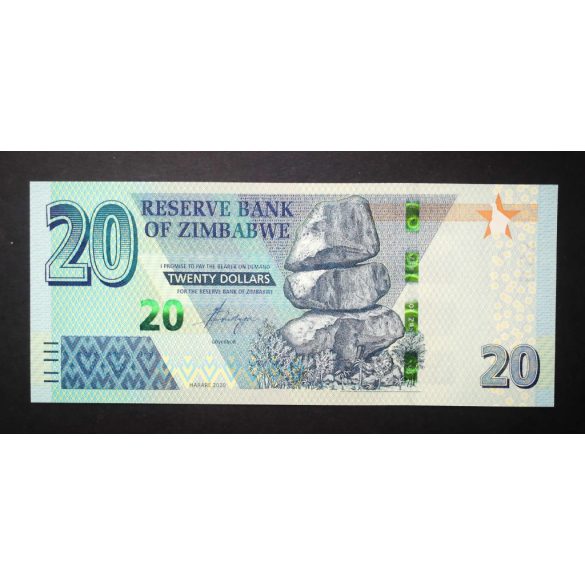 Zimbabwe 20 Dollars 2020 UNC