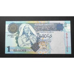 Líbia 1 Dinar 2004 P-68b UNC 
