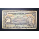 Bolivia 50 Bolivianos 1928 P-132a.7 F
