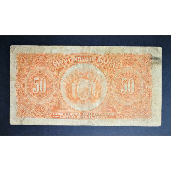 Bolivia 50 Bolivianos 1928 P-132a.7 F