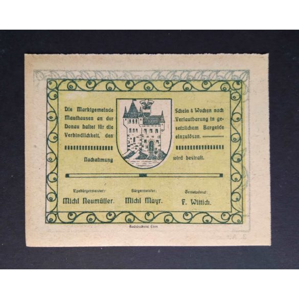 Austria 50 Heller 1920 Unc Mauthausen