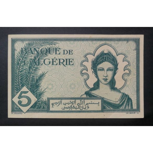 Algéria 5 Francs 1942 XF 