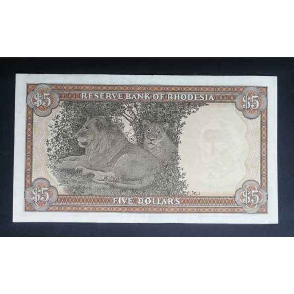 Rodézia 5 Dollars 1978 XF