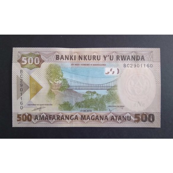 Ruanda 500 Francs 2019 UNC