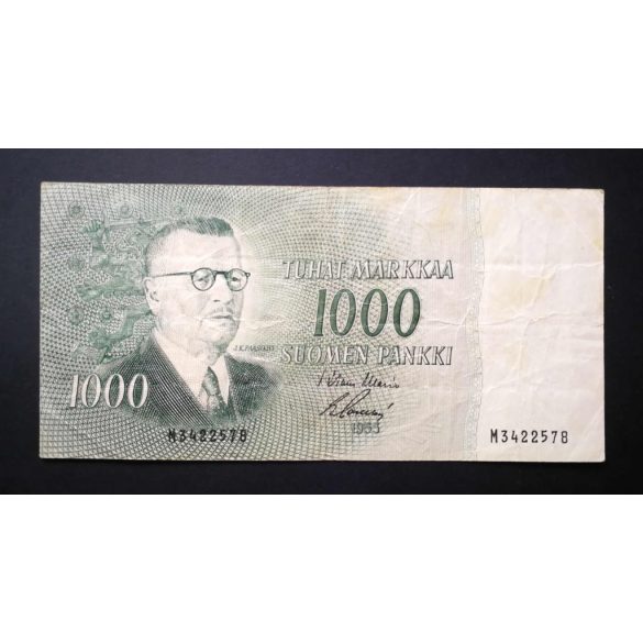 Finnország 1000 Markkaa 1955 F