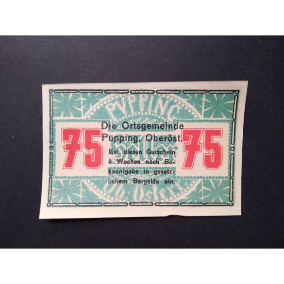 Austria 75 Heller 1920 Aunc Pupping 