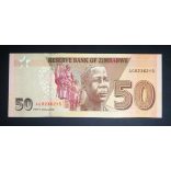 Zimbabwe 50 Dollars 2020/21 UNC 