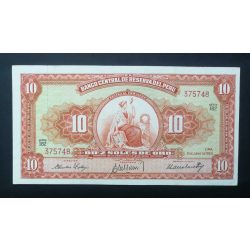 Peru 10 Soles de Oro 1962 VF+