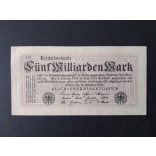 Germany 5 Billion Mark 1923 VF
