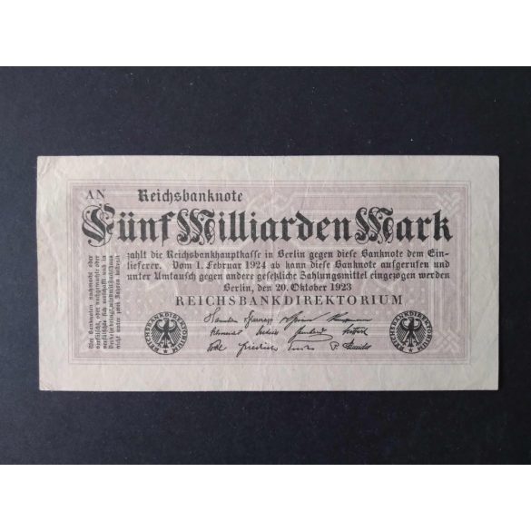 Germany 5 Billion Mark 1923 VF