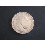 Hungary Ferenc József 1 Korona 1893 KB silver