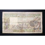 Nyugat-Afrikai Államok Szenegál 500 Francs 1990 VG+
