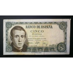 Spain 5 Pesetas 1951 F+