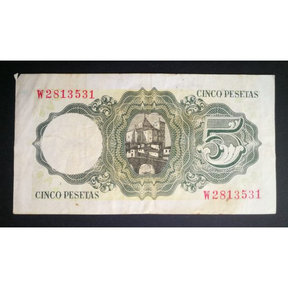 Spain 5 Pesetas 1951 F+