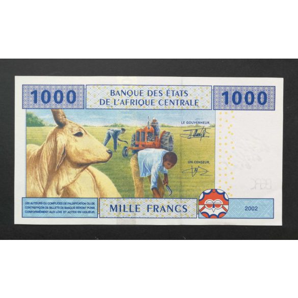 Közép-Afrikai Államok Egyenlítői Guinea 1000 Francs 2002-2006 XF