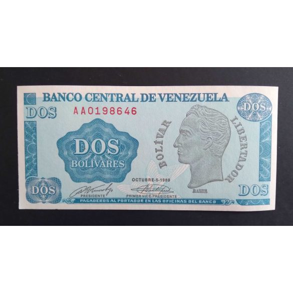 Venezuela 2 Bolivares 1989 UNC