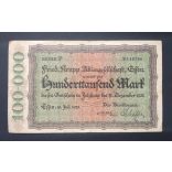 Germany 100000 Mark 1923 F+ Essen