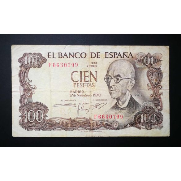 Spain 100 Pesetas 1970 F