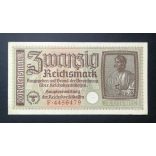 Germany 20 Reichsmark 1940-45 VF+